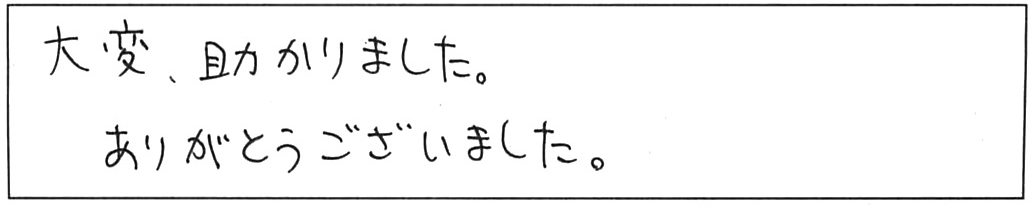 屋内詰まり除去などの作業/60代男性
