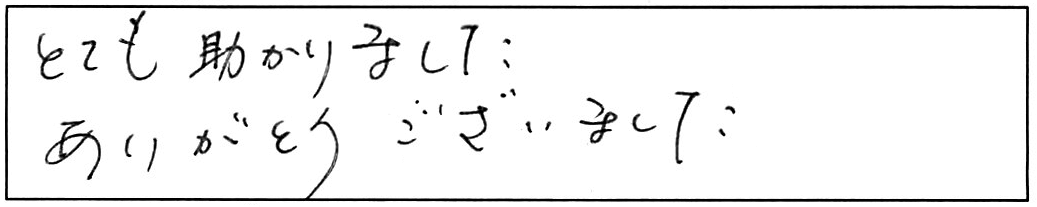屋外詰まり除去などの作業/50代男性
