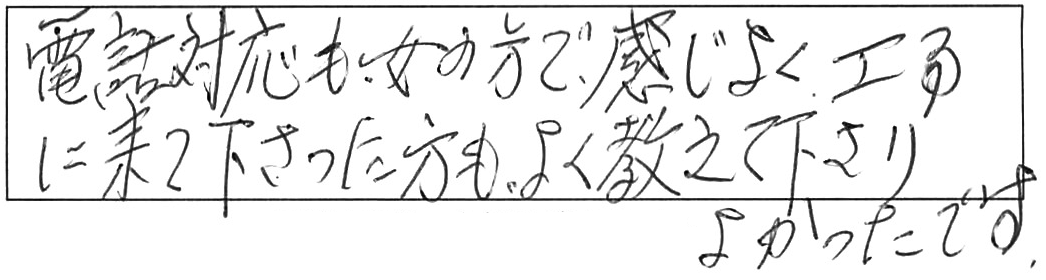 トイレ詰まり除去などの作業/女性