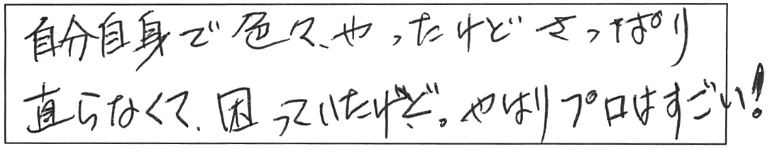 屋外詰まり除去などの作業/60代男性