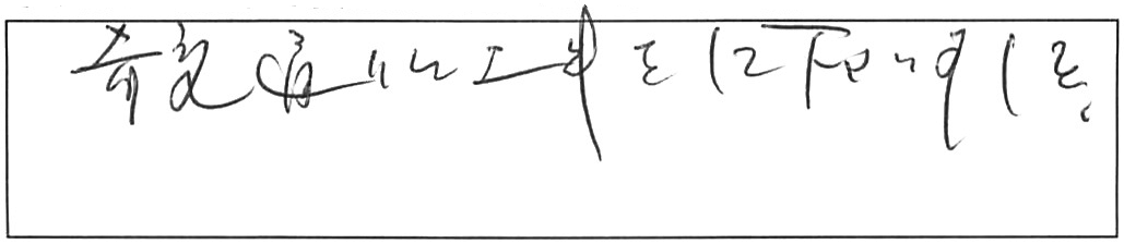 給水・給湯管などの交換工事/70代女性
