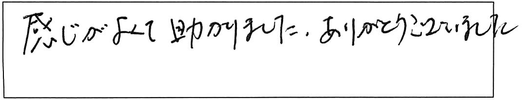 ボールタップチェーン交換でトイレ水漏れ修理/80代女性