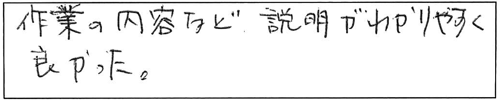 台所蛇口交換作業の内容説明に安心しました/50代男性